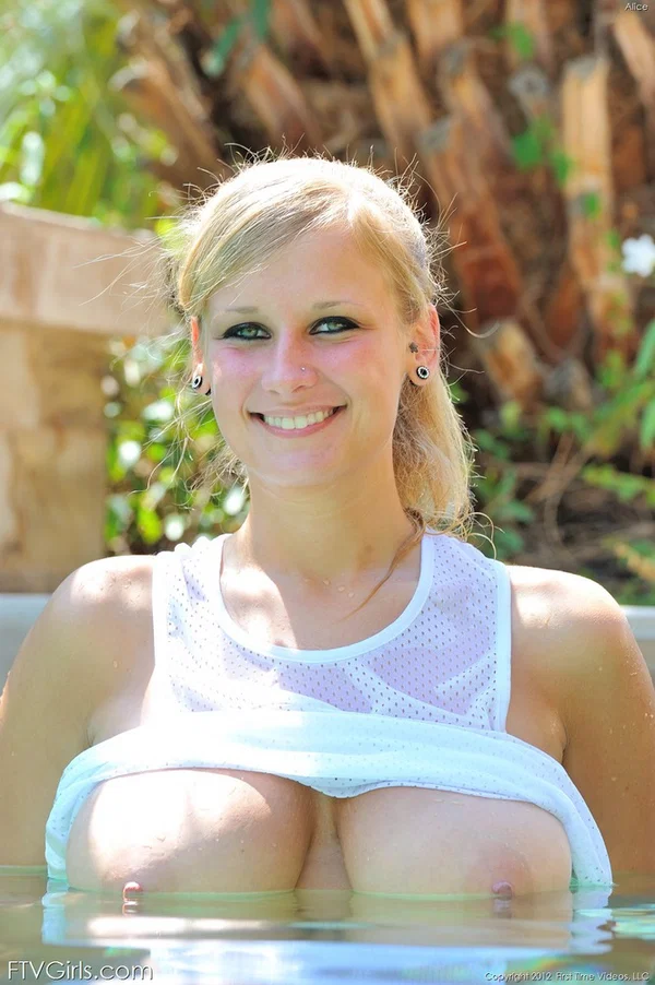 Big titted amateur blonde spreads her sweet pussy lips by the pool  - Spreading, Big Tits, Babe, Outdoor, Pool, Pussy, Natural Tits, Blonde, Shaved, Upskirt  - Photo 9