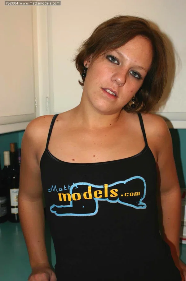 Natural redhead Kattie sets her perky boobs loose while in the kitchen  - Amateur, Nipples, Clothed, Babe, Shaved, Piercing, Close Up, Solo, Kitchen, Beautiful  - Photo 1