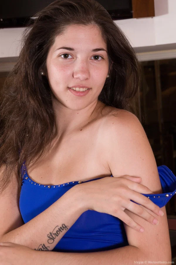 Hot brunette Virgin strips before sticking finger deep inside her bushy snatch  - Hairy, Upskirt, Amateur, Masturbation, Ass, Close Up, Big Tits, Clothed, Feet, Panties  - Photo 3