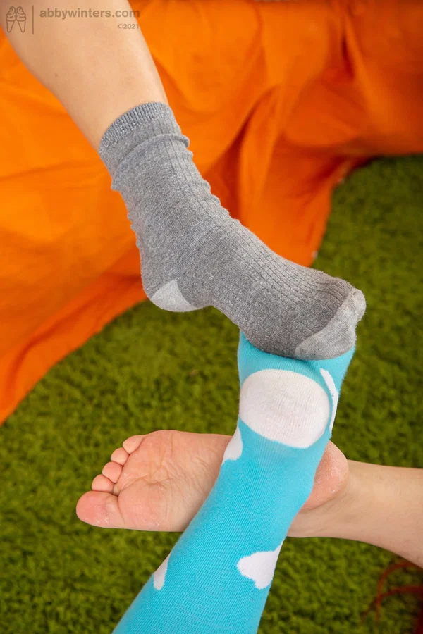 Sweet teen in adorable socks strip and finger each other's vagina  - Australian, Amateur, Tiny Tits, Panties, Socks, Redhead, Asian, Pussy, Fingering, Hairy  - Photo 1