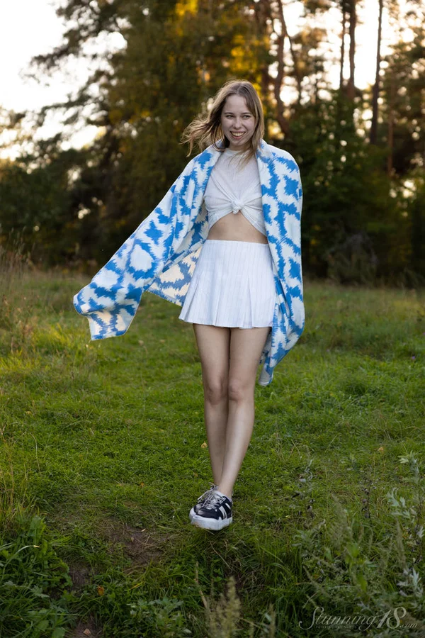 18-year-old girl Alice Murkovski strips to her sneakers near the water  - Outdoor, Natural Tits, Tiny Tits, Russian, Skirt, Babe, Model, Teen, Clothed, Beautiful  - Photo 2