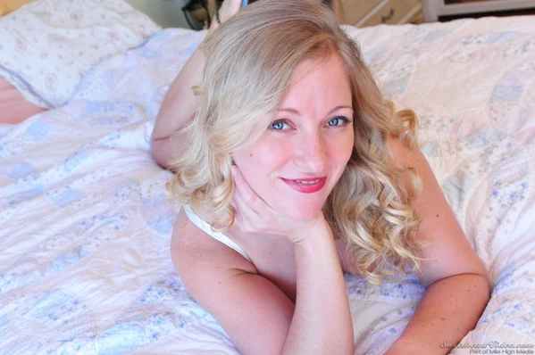 Blonde MILF Dia Zerva peels off white lingerie and touches her perfect juggs  - MILF, Lesbian, Teen, Brunette, Big Tits, Blonde, Cute, Non Nude, Pussy, Spreading  - Photo 6
