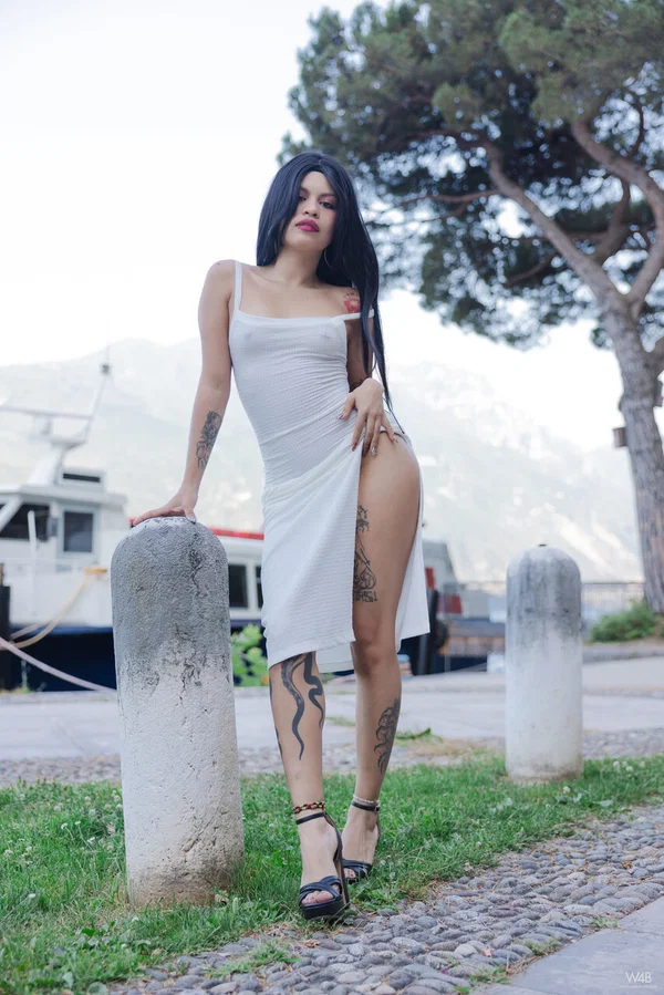 Glamorous Latina Lilith Baph shows her big ass & spreads her hairy pussy  - Hairy, Latina, Petite, Ass, Beautiful, Clothed, Model, Dildo, Pornstar, Bath  - Photo 5