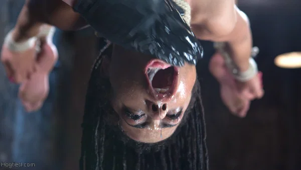 Ebony girl Kira Noir is subjected to extreme bondage and torture  - Ebony, Sexy, BDSM, Bondage, Pussy, African, Black, Ass, Dildo, Tiny Tits  - Photo 13
