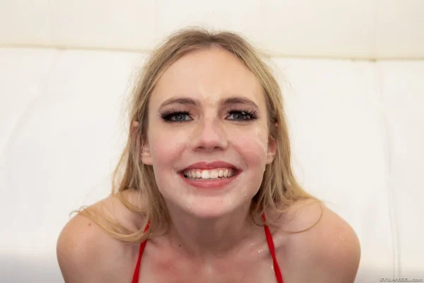 Natural blonde Rebel Rhyder gets on her knees for three big cocks  - Bukkake, Gangbang, Facial, Cumshot, Mature, Lingerie, Big Cock, MILF, Stockings, Face  - Photo 15