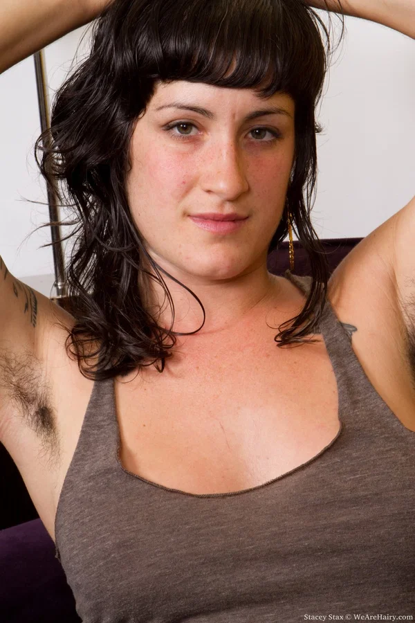Slutty tattooed Stacey Stax topless & spreading to show hairy twat on the sofa  - Cameltoe, Hairy, Amateur, White, Natural Tits, Big Tits, Feet, Spreading, Tattoo, Panties  - Photo 4