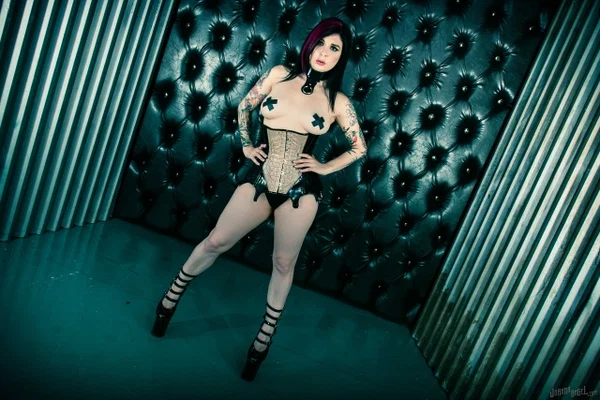 Tattooed chick Joanna Angel dildos her pussy in a waist cincher and heels  - Babe, Tattoo, MILF, Amateur, Hairy, Big Tits, Arab, Pussy, Masturbation, Nipples  - Photo 5