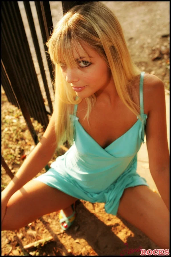 Natural blonde Jana Jordan exposes upskirt panties while outdoors  - Non Nude, Teen, Amateur, Skirt, Clothed, Babe, Blonde, Panties, Upskirt, Ass  - Photo 6