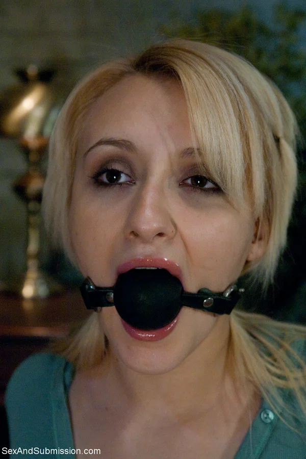Blonde babe Mallory Rae gets a fingering and fucked doggystyle in bondage  - Bondage, Jeans, BDSM, Face, Kissing, Doggy Style, Ass Fucking, Clothed, Short Hair, Panties  - Photo 3