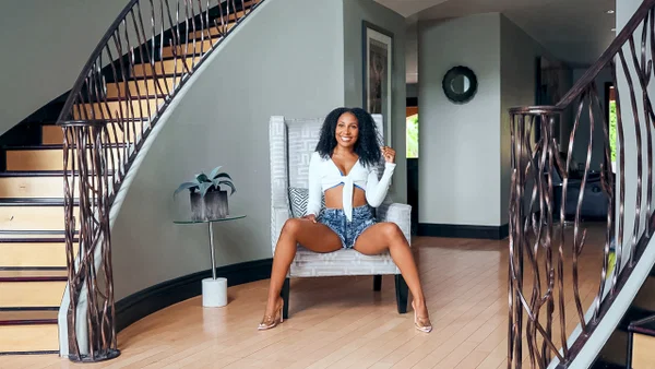Beautiful ebony pornstar MILF Olivia Jayy gets stripped and rammed in IR sex  - Interracial, Fetish, Brunette, Spreading, Pornstar, Non Nude  - Photo 1