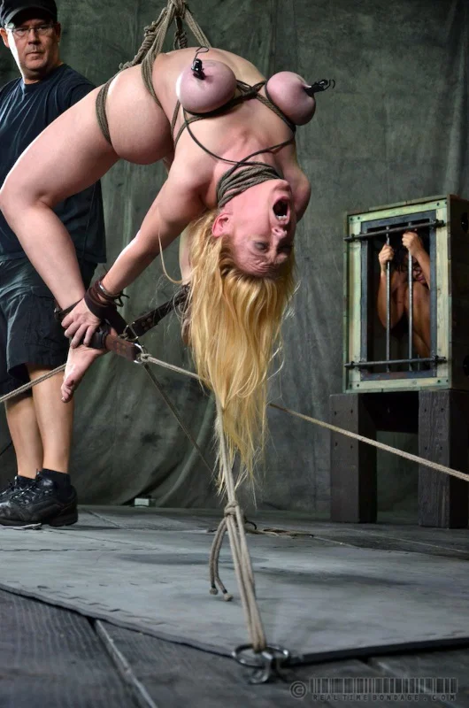 Female sex slaves are masturbated against their will in a dungeon  - BDSM, Bondage, Pussy, MILF, Nipples, Close Up, Big Tits, Shaved, Teen, Dildo  - Photo 1
