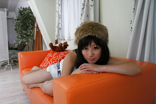 Loveable asian teen Kotomi Ishioka undressing and toying her cunt  - Japanese, Asian, Teen, Shorts, Brunette, Lingerie, Hairy, Ass, Dildo, Masturbation  - Photo 6