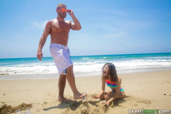Teeny tiny Jasmine Grey literally picked up off the beach for a big cock bang  - Asian, Beach, Bikini, Teen, Outdoor, Glasses, Sexy, Brunette, Pussy, Non Nude  - Photo 6
