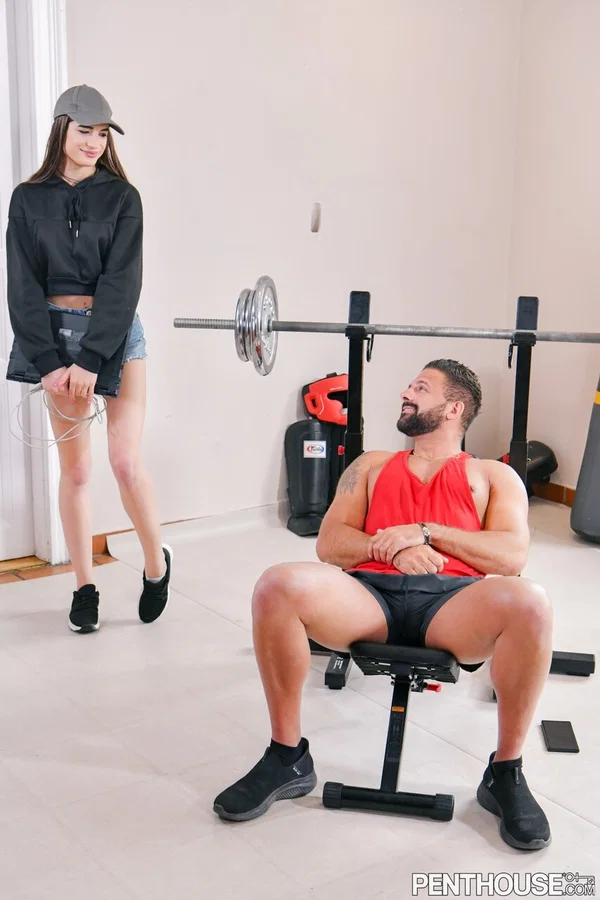 Hot brunette Candie Luciani has anal and vaginal sex with a muscular man  - Sports, Gym, French, Petite, Hardcore, Teen, White, Amateur, Blowjob, Sexy  - Photo 7