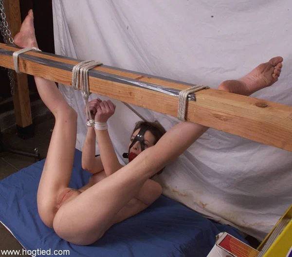 Submissive Molly Matthews gets whipped & spanked while tied up and ball-gagged  - Bondage, Spreading, BDSM, Pussy, Legs, Feet, Close Up  - Photo 8
