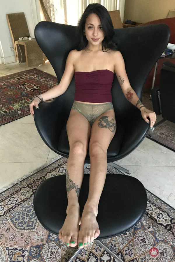 Adorable teen Mi Ha Doan unveils her inked back and hairy pussy in a solo  - Hairy, Tattoo, Spreading, Girlfriend, Pussy, Panties, Amateur, Asian, Brunette, Ass  - Photo 1