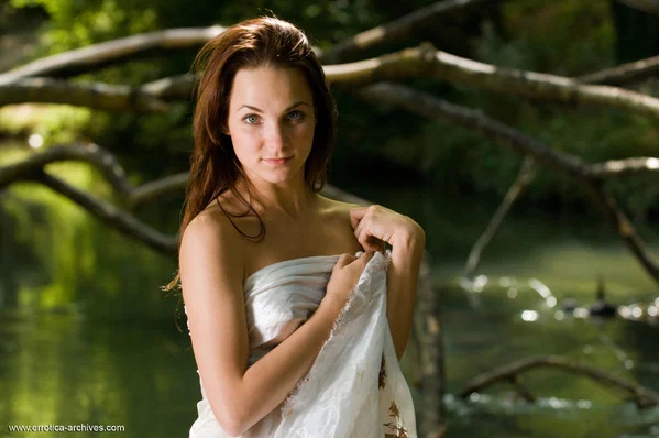 Brunette teen Marr models totally naked next to a body of water  - Outdoor, Model, Tiny Tits, Pussy, Spreading, Teen, Shaved, Legs, Glamour, Babe  - Photo 2