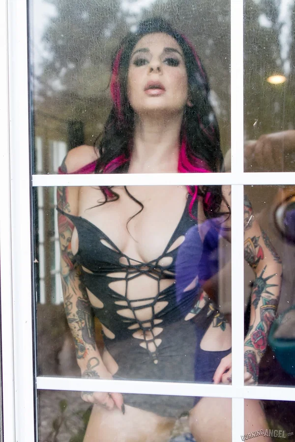 Ink queen Joanna Angel gets naked in front of her bedroom window  - Fetish, Pussy, Big Tits, Non Nude  - Photo 8