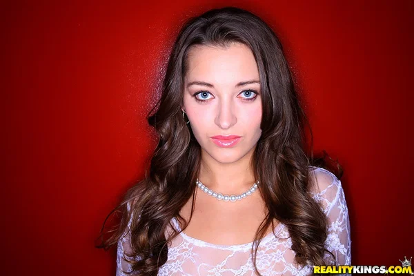 Seductive brunette posing in white pantyhose and flashing tits  - Babe, Pantyhose, Ass, Face, Big Tits, Beautiful, Natural Tits, PAWG, Solo  - Photo 1