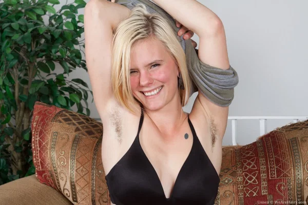 All natural blonde undresses and parts her hairy pussy lips on chair  - Hairy, Spreading, Ass, Panties, Upskirt, Asshole, Babe, Beautiful, Solo, PAWG  - Photo 3