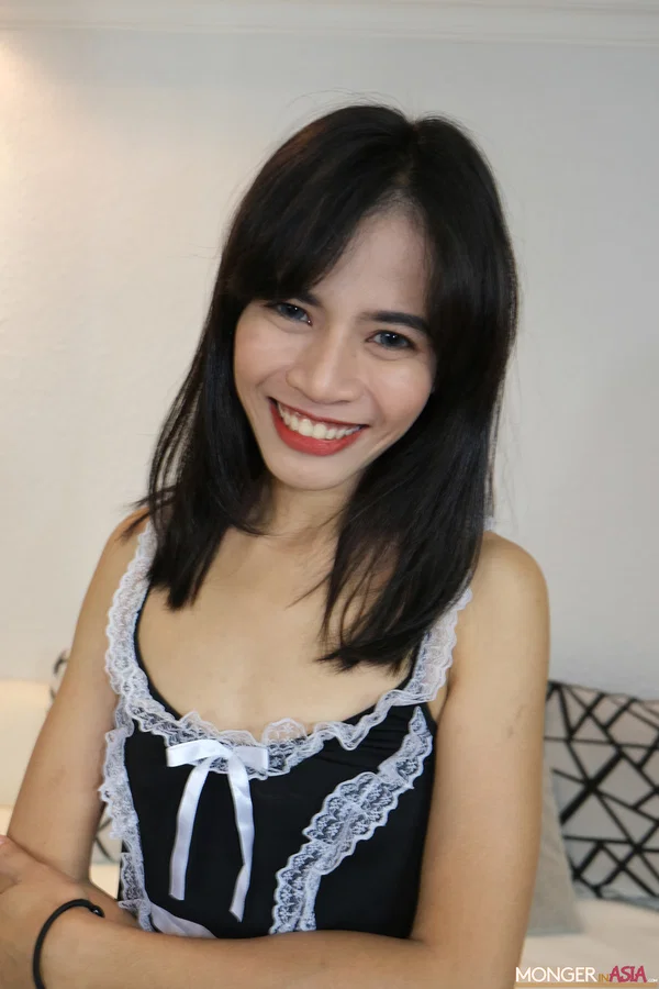 Asian maid Parawisa shows her tiny tits & her shaved cunt in the living room  - Maid, Asian, Amateur, Latina, MILF, Couple, Perfect, Spreading, Sexy, Skinny  - Photo 4