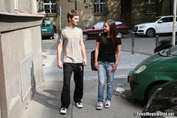 Hot teen Misa gets her virgin pussy eaten & fucked hard by a stranger  - Amateur, Petite, Jeans, Blowjob, Teen, European, Clothed, Skinny, Panties, Cute  - Photo 4