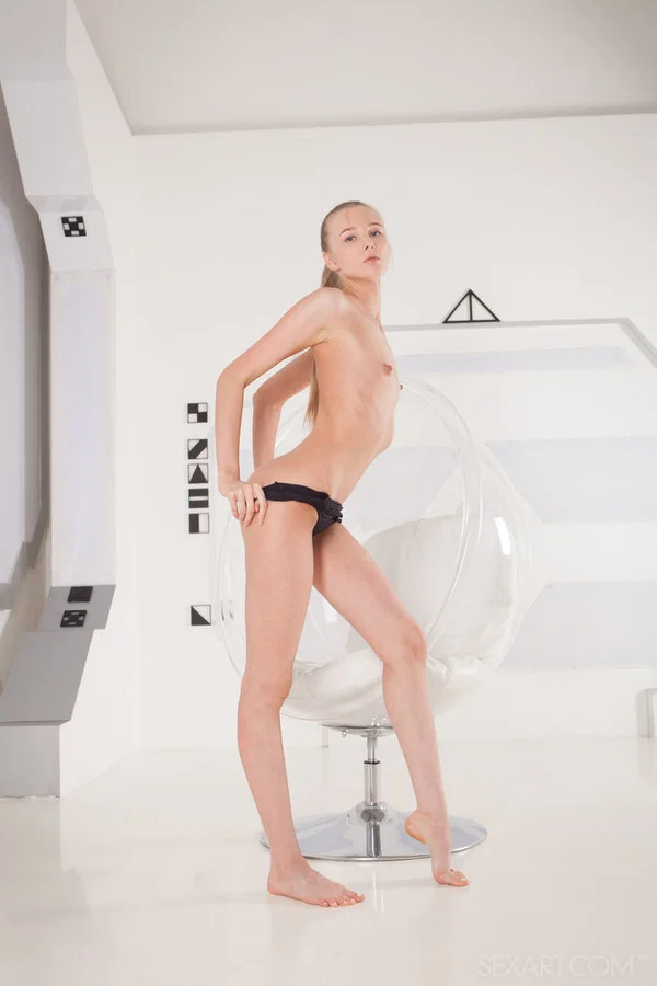 Nice teen Nimfa fingers her pussy after going nude in an acrylic egg chair  - Teen, Bodysuit, Model, Legs, Ass, PAWG, Tiny Tits, Spreading, Pussy, Natural Tits  - Photo 4