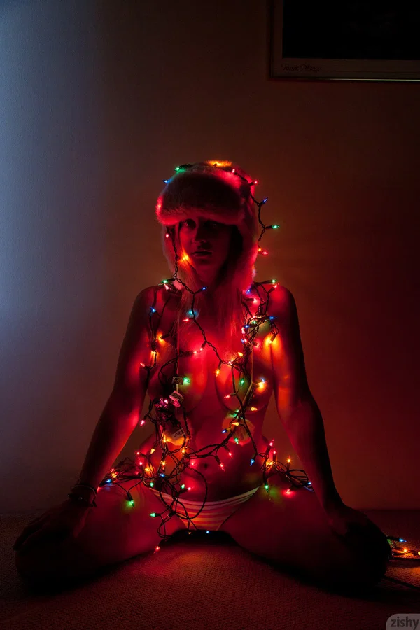 Teen girlfriend Alice Wonder grabbing her big natural tits in a Christmas solo  - Girlfriend, Babe, Non Nude, Tall, Natural Tits, Amateur, White, Big Tits, Solo, Panties  - Photo 9