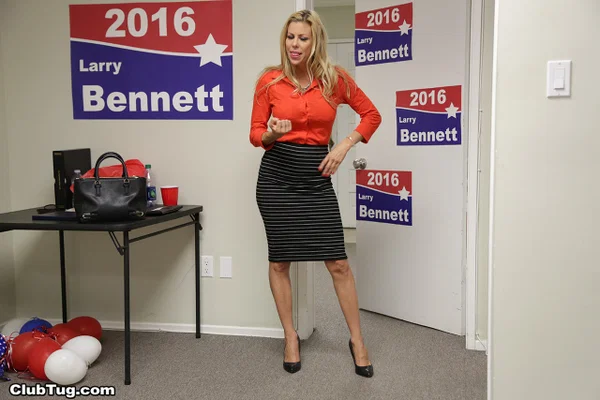 Stunning blonde MILF Alexis Fawx shows her big tits and gives a POV titjob  - MILF, Handjob, Big Cock, POV, Big Tits, Skirt, Titjob, Clothed, Cumshot, Fake Tits  - Photo 2
