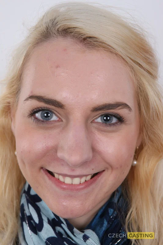 Blonde amateur Marie stands fully clothed and then bare naked as well  - Casting, Czech, Face, Amateur, Close Up, Skirt, Tiny Tits, Nipples, PAWG, Clothed  - Photo 1
