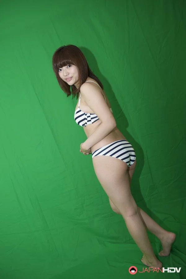 Adorable Japanese girl Mai Misato stands butt naked after disrobing  - Japanese, Asian, Hairy, Clothed, Skirt, Lingerie, Brunette, Ass, Tiny Tits, Babe  - Photo 8