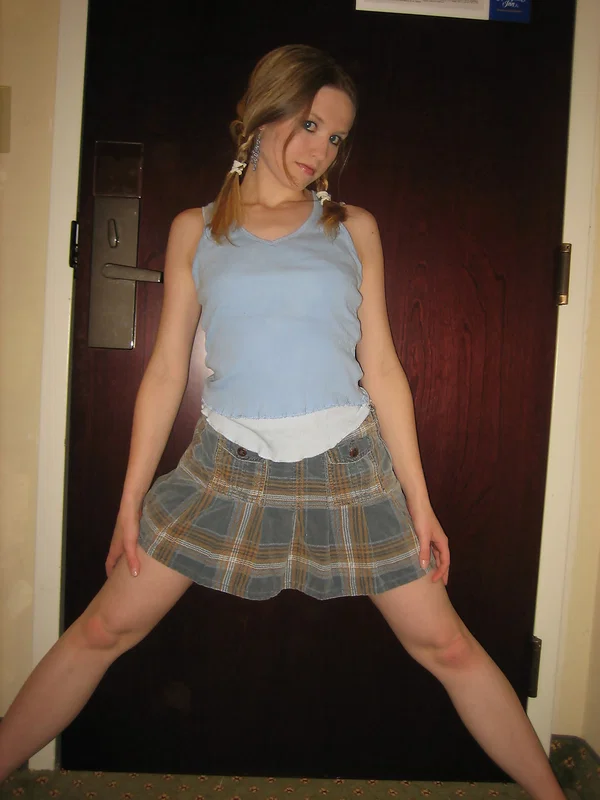 Sexy teen Kitty flaunts her big booty and plays with her shaved pussy  - Amateur, Upskirt, Babe, Solo, Beautiful, Skinny, Pigtails, Clothed, Ass, Skirt  - Photo 13