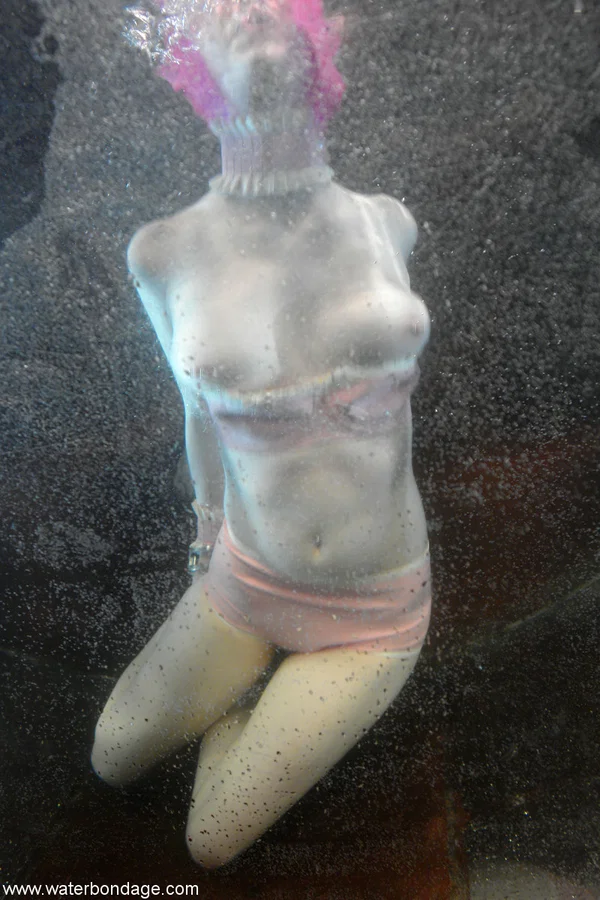 Water Bondage performed by Cherry Torn Sex Images  - Lingerie, Fetish, Wet, Short Hair, Bondage, BDSM, Feet, Sexy, White, Pale  - Photo 15
