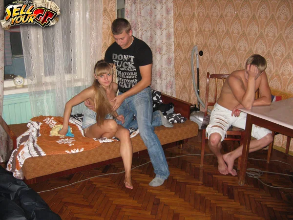 Horny blonde teen Willa gets stripped and fucked in front of her boyfriend  - Groupsex, Reality, Amateur, Piercing, Nipples, European, Blonde, Cumshot, Doggy Style, Clothed  - Photo 6