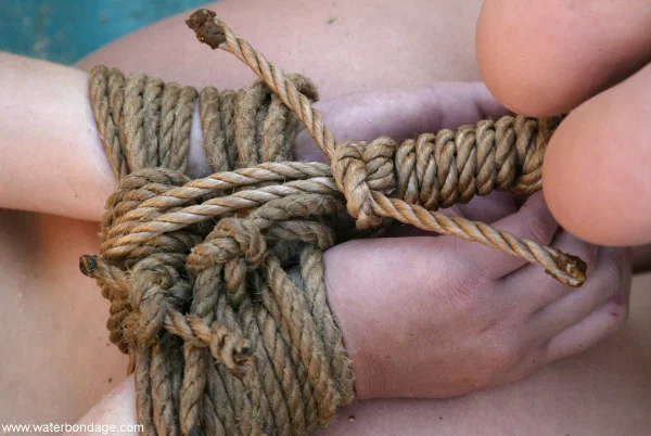 Water Bondage performed by Star Naked Pics  - Fetish, BDSM, Bondage, Wet, Feet, Outdoor, Non Nude, Pussy, White  - Photo 2