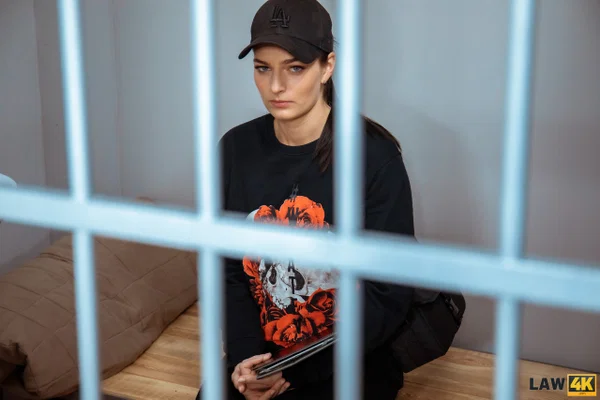 Sexy female inmate Leanne Lace getting stripped and fucked by a detective  - Prison, Yoga Pants, Reality, Skinny, Clothed, Outdoor, Cumshot, European, Tiny Tits, Blowjob  - Photo 4