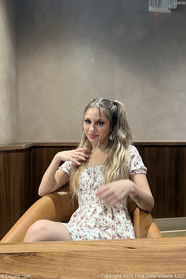 Solo girl Luna flashes in public while wearing no panties before masturbating  - Upskirt, Ass, Pigtails, Clothed, Model, Skirt, Dildo, Glamour, Tiny Tits, Shaved  - Photo 9
