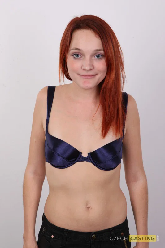 Redhead amateur Zaneta disrobes before taking a seat in the nude  - Casting, Redhead, Amateur, Czech, European, Babe, Nipples, Panties, Lingerie, Face  - Photo 5