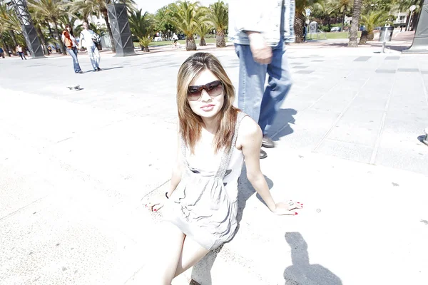 Frisky latina sweetie flashing her nice tits and sexy ass in public place  - Public, Babe, Latina, Big Tits, Face, Outdoor, Spreading, Sexy, Glasses, Ass  - Photo 1