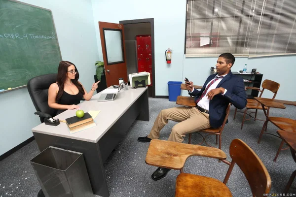 Busty teacher in glasses Angela White gets her pussy stuffed at school  - Teacher, Schoolgirl, Chubby, Australian, Uniform, Curvy, Orgasm, MILF, Glasses, BBW  - Photo 2