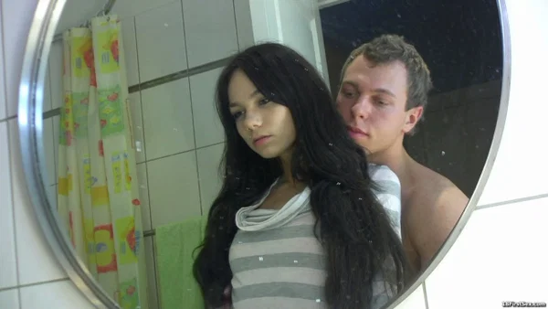 Brunette teen beauty Karina gets fucked from behind by her BF in the shower  - Bath, Ass Fucking, Amateur, Hardcore, Doggy Style, Teen, Skinny, Ass, Cowgirl, Blowjob  - Photo 1