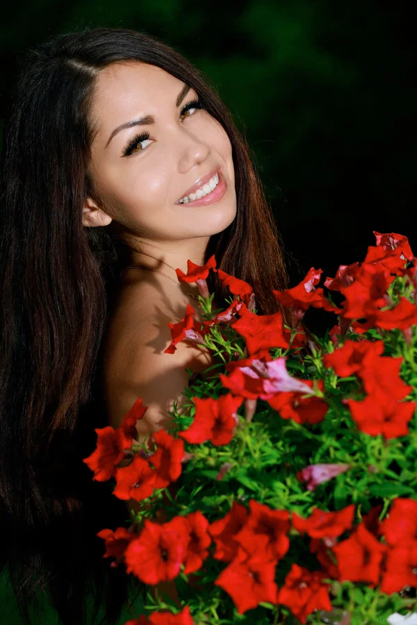 Beautiful girl with long hair shows her great body in a garden  - Ukrainian, Face, Pussy, Sexy, Pretty, Outdoor, Panties, Model, Ass, PAWG  - Photo 21