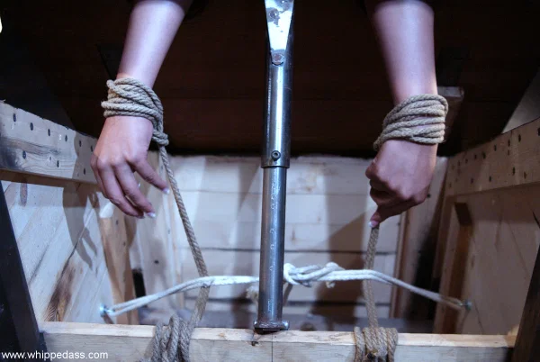 Asian submissive gets spit roasted while restrained in a basement  - Filipina, Pinay, Latex, Asian, MILF, Big Clit, BDSM, Bondage, Femdom, Piercing  - Photo 2