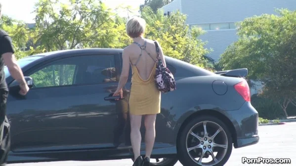 Petite blonde shopper Ash Hollywood gets her ass naked exposed in public  - Teen, Outdoor, Blonde, Cute, Non Nude, Feet  - Photo 15