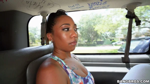 Brunette ebony with a big butt Juicy Jazzy rides a cock in the back of a van  - Ebony, Yoga Pants, Teen, Reality, African, Amateur, Clothed, Black, Ass, Pigtails  - Photo 7
