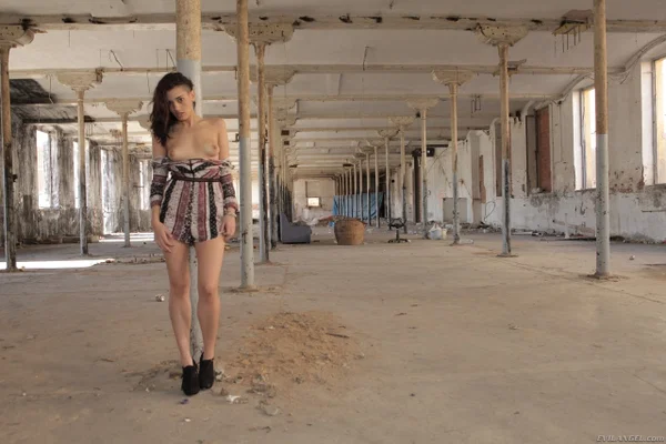 Teen pornstar Penelope Cum peels in abandoned building to get some big dick  - Latina, Teen, High Heels, Sexy, Pussy, Cowgirl, Blowjob, Outdoor, Feet, Brunette  - Photo 1