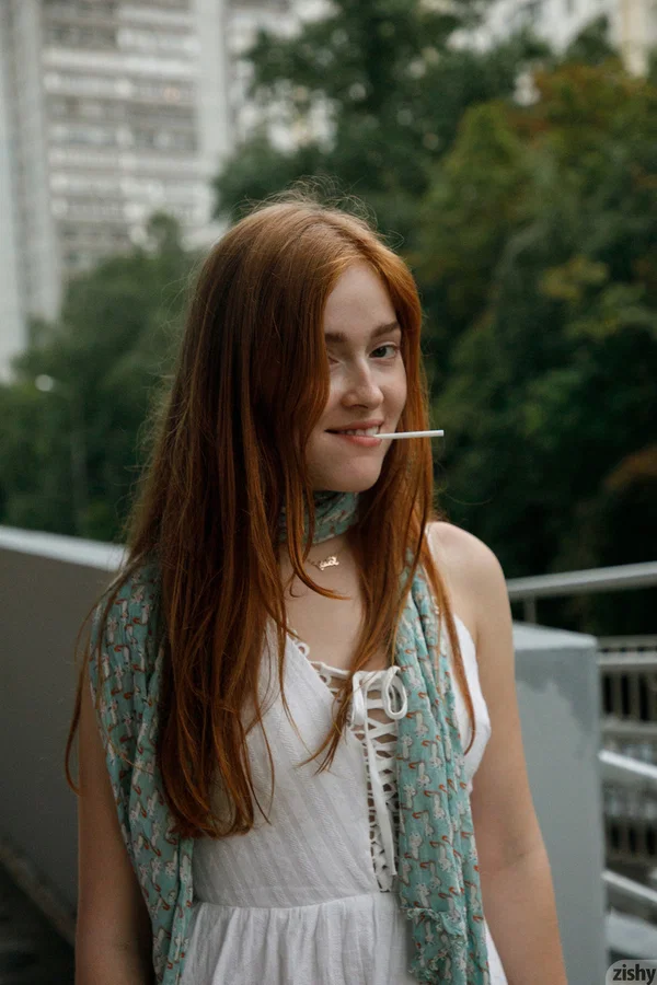 Redheaded beauty Jia Lissa flashes her panties and her tiny tits in public  - Redhead, Amateur, Teen, Russian, Non Nude, Solo, Beautiful, Babe, Cute, White  - Photo 5