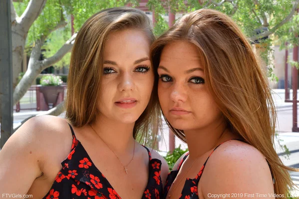 Amateur twins Joey & Sami get naughty in public and masturbate together  - Twins, Redhead, Pretty, Model, Outdoor, Feet, Dildo, Glamour, Babe, Amateur  - Photo 8