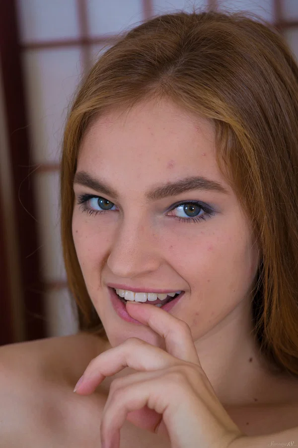Adorable teen Joan shows off her flawless petite body while fully naked  - Teen, Cute, Pussy, Legs, Armpit, Close Up, Shaved, Feet, Face, Skinny  - Photo 9
