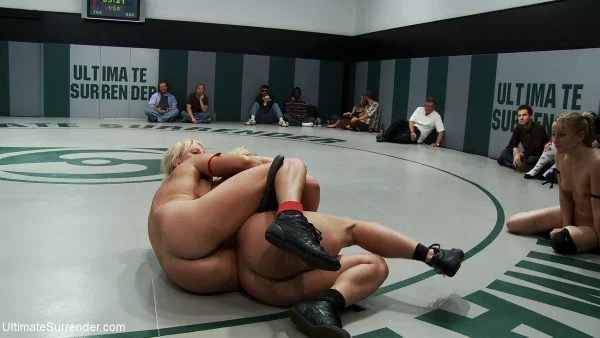 Naked girls participate in a wrestling match before posing naked on the mat  - Sports, MILF, Lesbian, BDSM, Bondage, Ass, Legs, Nipples, PAWG, Tattoo  - Photo 15